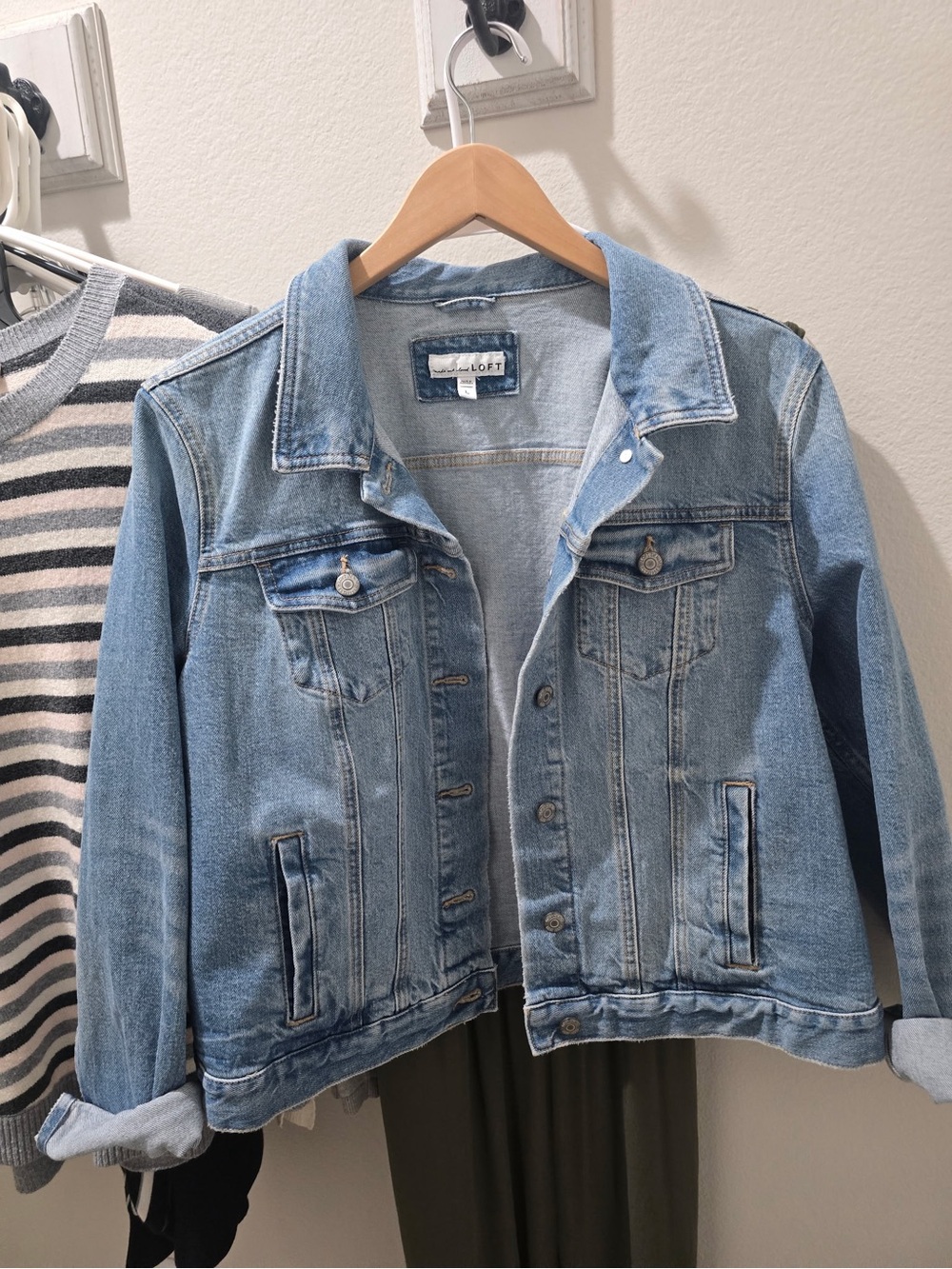 LOFT Light Wash Denim Jean Jacket - Blue